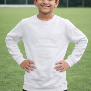 classic white crewneck sweatshirt