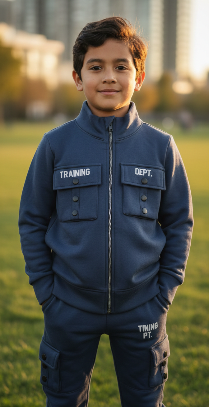 kids' premium navy training tracksuit kids' premium navy training tracksuit