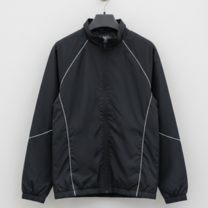 black sport zipper jacket